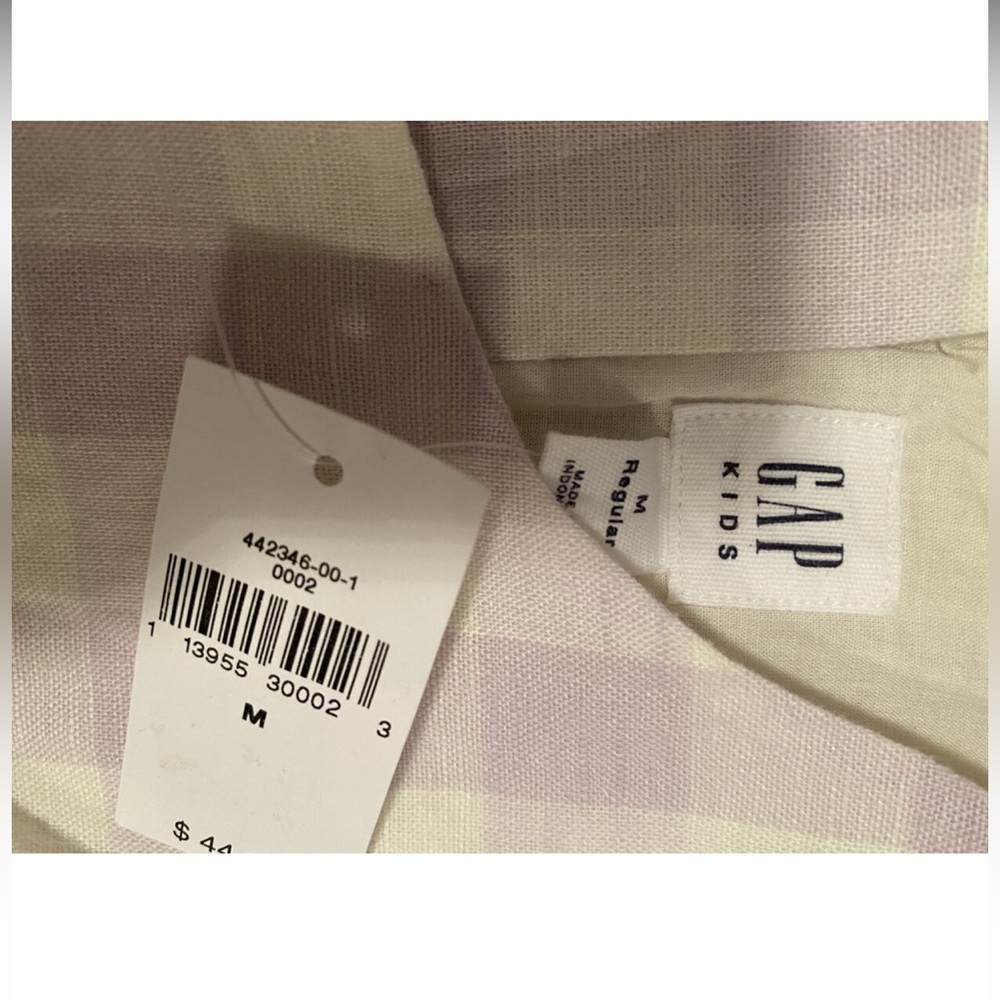 NWT Gap Girls Plaid Check Purple Dress Size Medium - Picture 3 of 10